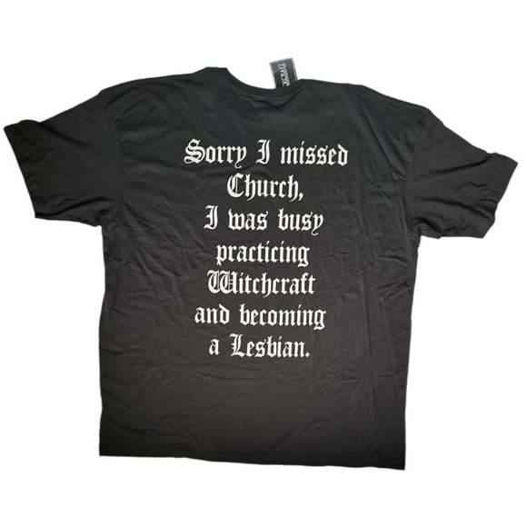Black Craft Cult Priorities Graphic T Shirt Bad Nun I’m sorry I missed Church3XL - Picture 4 of 10